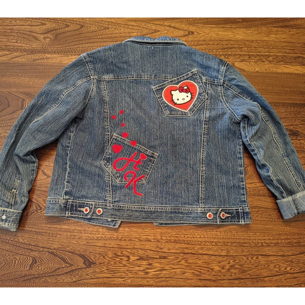 Sanrio Hello Kitty Patches Womens Jean Jacket Size S